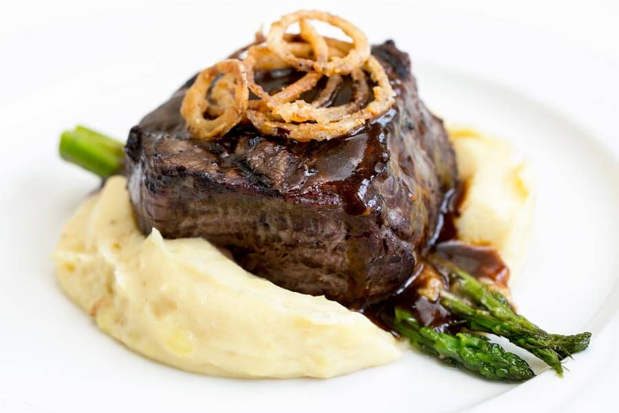 Grilled Filet Mignon with Roasted Garlic Mashed Potatoes - Riverview